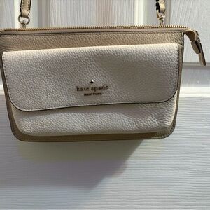 Kate Spade White and Tan Crossbody Bag